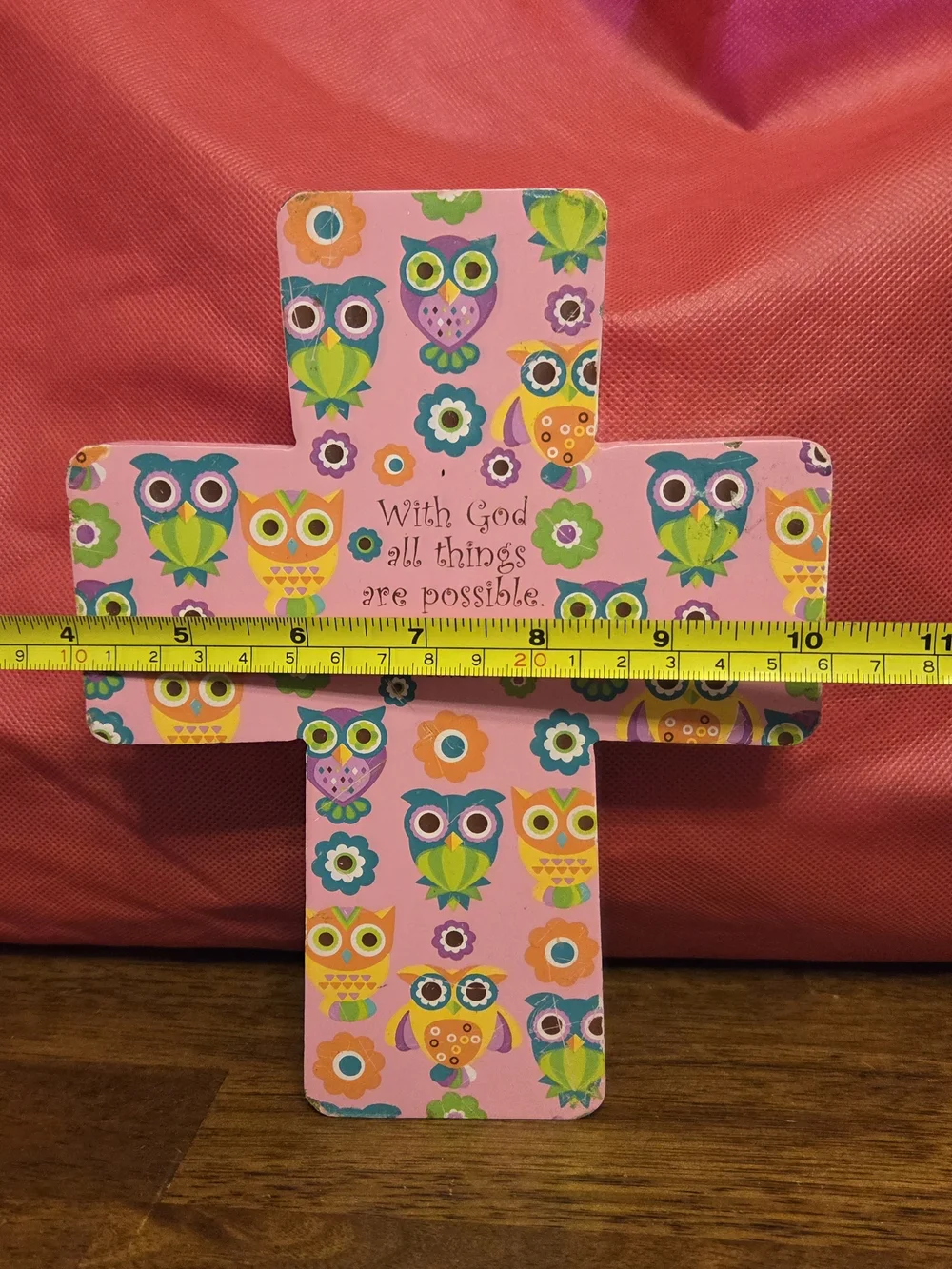 Pink Owl Cross Wall Decor - Kids Toys